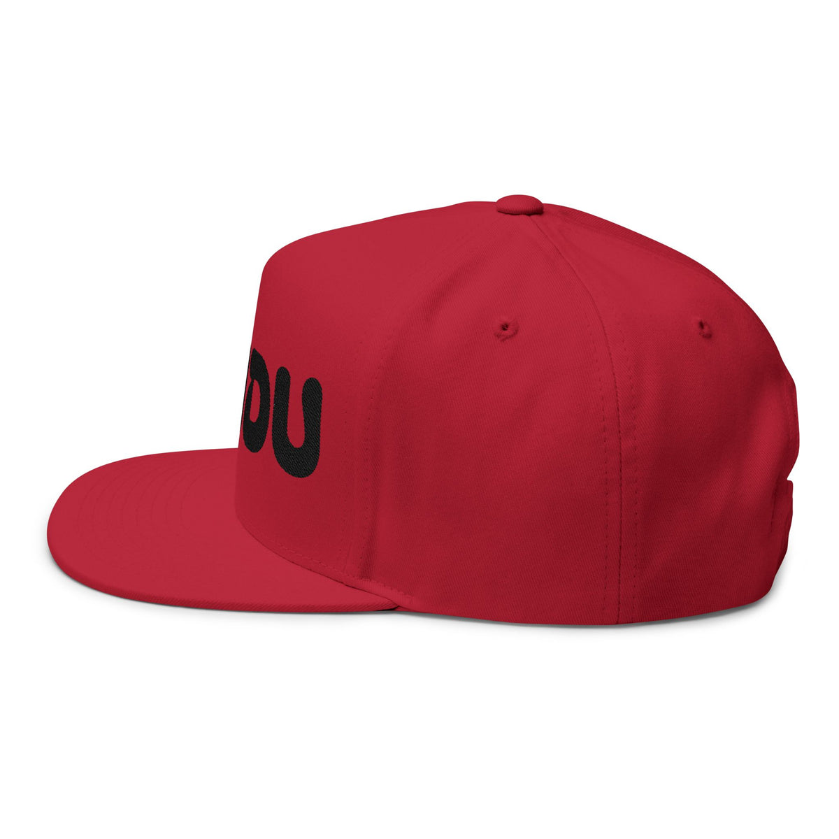 DINDU Embroidered Flat Bill Cap, Casual Hat, Streetwear Accessory, Gift for Him/Her, Summer Fashion, Statement Headwear