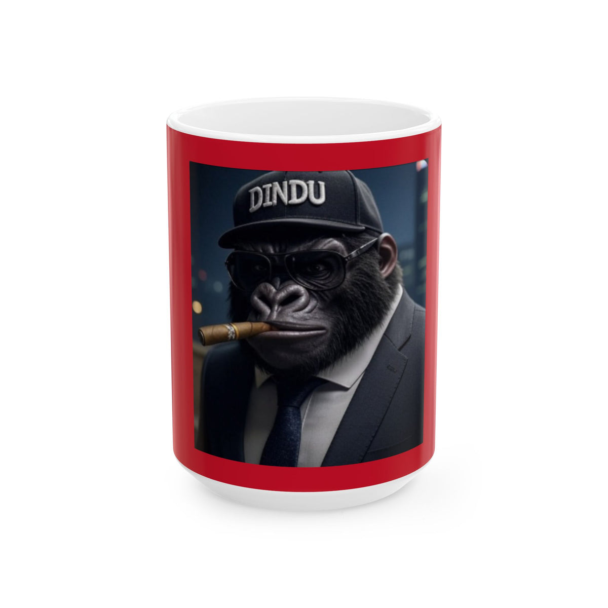 Humorous Gorilla Mug - Fun Gift for Coffee Lovers, Office Desk Decor, Funny Mug, Animal Lover Gift, Unique Ceramic Cup