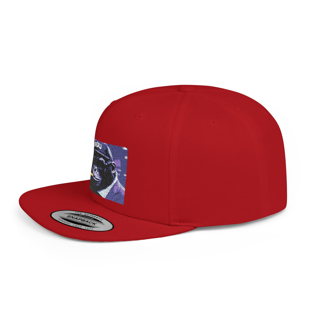 Sassy Gorilla Flat Bill Snapback Hat, Funny Dad Cap, Streetwear Fashion, Casual Gift, Men's Accessories