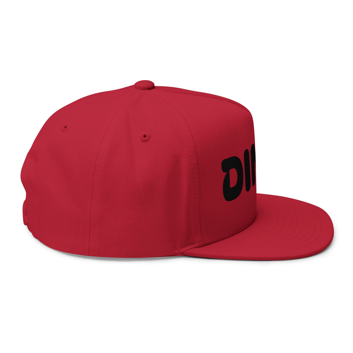 DINDU Embroidered Flat Bill Cap, Casual Hat, Streetwear Accessory, Gift for Him/Her, Summer Fashion, Statement Headwear