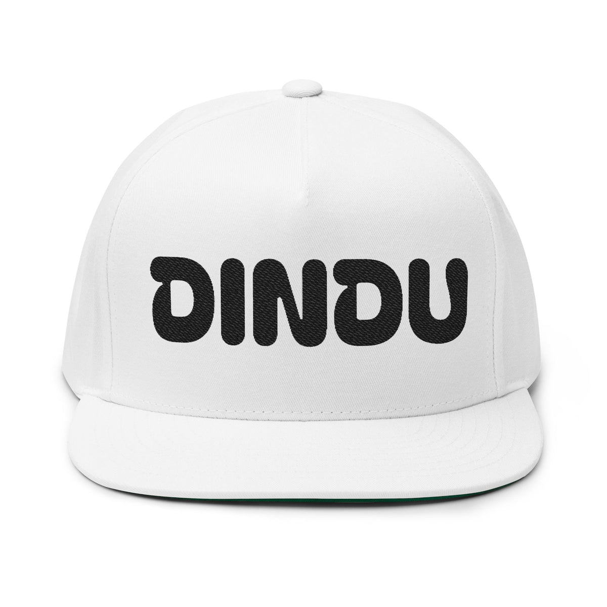 DINDU Embroidered Flat Bill Cap, Casual Hat, Streetwear Accessory, Gift for Him/Her, Summer Fashion, Statement Headwear