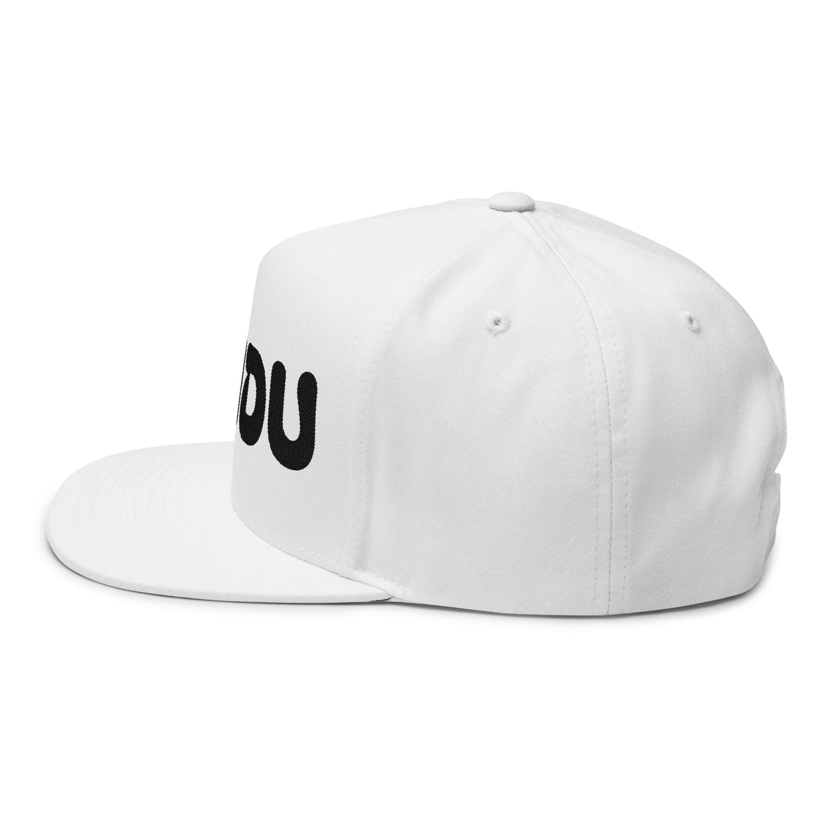 DINDU Embroidered Flat Bill Cap, Casual Hat, Streetwear Accessory, Gift for Him/Her, Summer Fashion, Statement Headwear