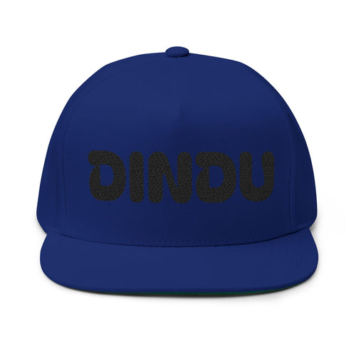 DINDU Embroidered Flat Bill Cap, Casual Hat, Streetwear Accessory, Gift for Him/Her, Summer Fashion, Statement Headwear