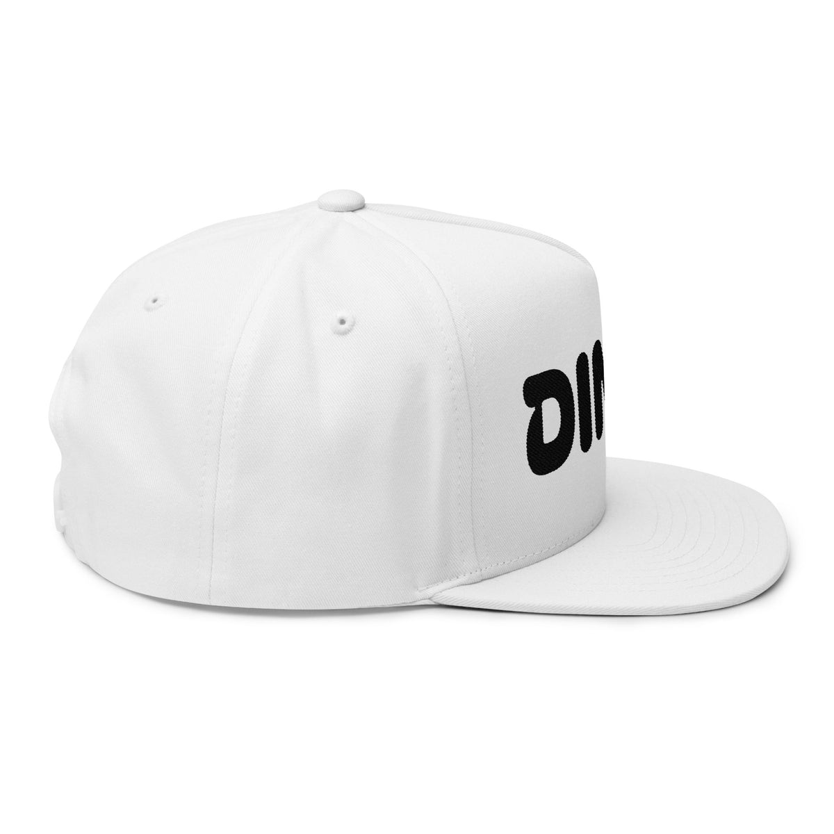 DINDU Embroidered Flat Bill Cap, Casual Hat, Streetwear Accessory, Gift for Him/Her, Summer Fashion, Statement Headwear