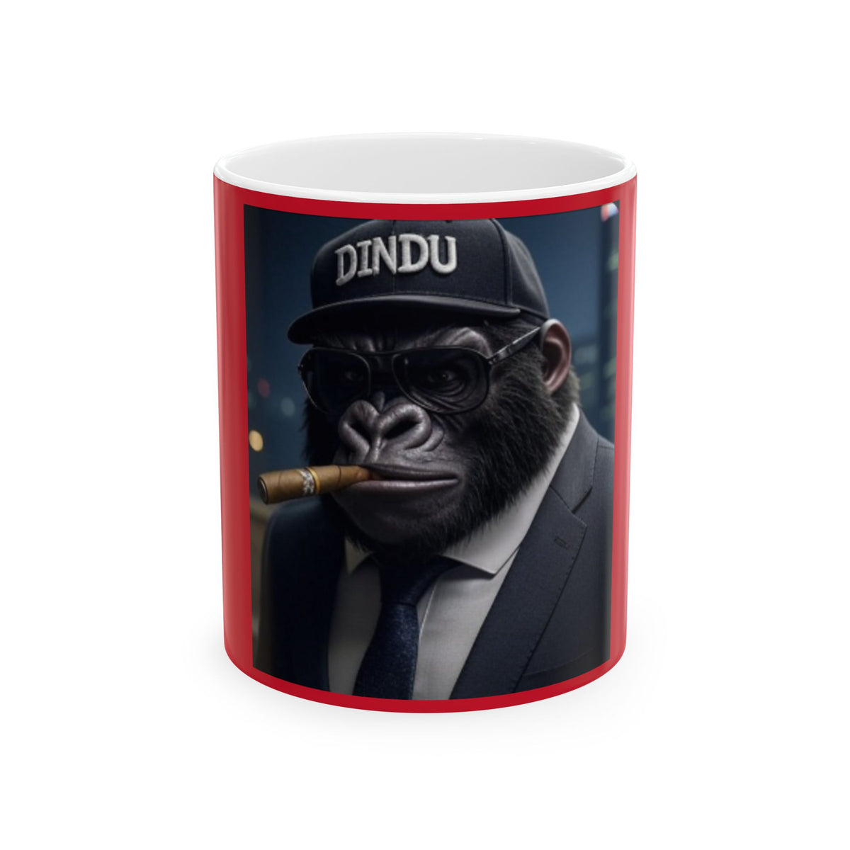 Humorous Gorilla Mug - Fun Gift for Coffee Lovers, Office Desk Decor, Funny Mug, Animal Lover Gift, Unique Ceramic Cup
